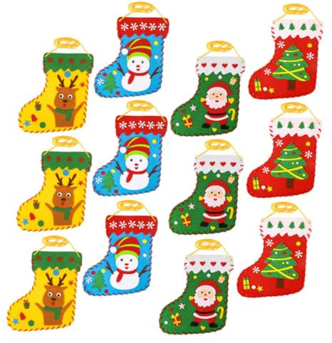 GARVALON 12 Teiliges DIY Bastelset Für Kinder Handgefertigtes Nähset Aus Filz Nähset Für Kinder Nähhandwerk Für Aus Filz