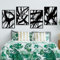 ruelen Wanddeko 4 Pack Metall Abstrakte Schwarze Wand Kunst, Minimalist Single Line Art Wall Décor, 3D Skulpturen Texturierte Metall Wand Skulpturen Hängend für Zuhause Wohnzimmer Schlafzimmer Bad