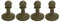 Koieam 4Pcs Lightning Proof Cap, Camping Tent Poles Awning Rod Support Bar Anti Thunder Protection Cover Hat Tent Poles Lightning Protector for Camping Hiking (OD Green)