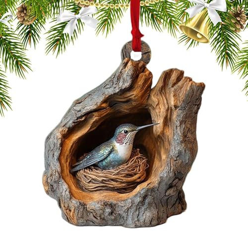 Anhänger für Weihnachtsbaum, Weihnachtsornamente für Tiere | Niedliche 2D-Acrylornamente für Weihnachtsbaum – , Eule, Eichhörnchen, Igel, Kaninchen, Vogel, Wildtiere, Ornamente für Partys