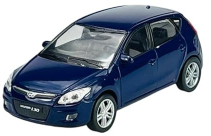 Welly Modell Auto Kompatibel mit Hyundai I30 Blau 5 Türer FD 2007-2012 ca 1/34-1/39 Metal Modell Auto Die Cast Neu im Kasten