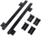 MNUPL Heavy Duty Shelf Brackets Guide Keyboard Slide Track Rail Drawer Black Steel Office(Black)