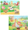 DAWRIS Wooden Jigsaw Puzzles for Kids, Farm Animals Peg Puzzles, Learning Toys Educational Toys for Baby & Toddlers, Toddler Jigsaw, Full-Color Pictures Montessori Toys