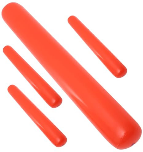 Alasum Fröhliche Aufblasbare Stäbe – 4 Zubehörteile Gastgeschenke Für Sportveranstaltungen Und Für Alle Altersgruppen (90 cm PVC)
