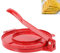 Manuelle Tortilla -Presse 10 Zoll, rote Aluminiumlegierung Mehl Tortilla Press mit gebogenem Griff Flatbread Knödel Hauthersteller Multifunktionaler Teigmaschine Maschine