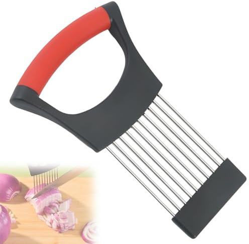 LACHT Forchetta per Cipolle, Affetta Cipolle, Coltello per Cipolle, Utensili da Cucina in Acciaio Inox, Adatto per Tagliare Carne, Verdura, Frutta, Ecc，taglia cipolla,cipolle