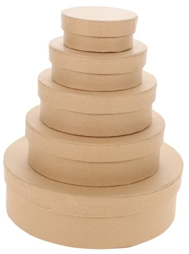 SOPOTUTU Runde Geschenkbox Aus Karton Mit Deckel Versandkarton Für Kleine Zerbrechliche Gegenstände Für Kosmetik Und Schmuckverpackung