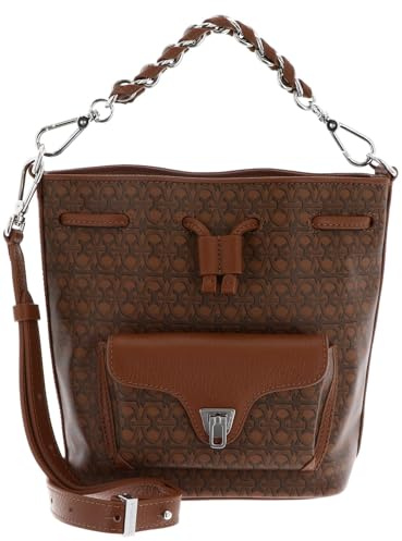 Coccinelle Umhängetasche Schultertasche Beat Gen.Co.Mo Bucket Bag Multi Cognac/Cognac braun