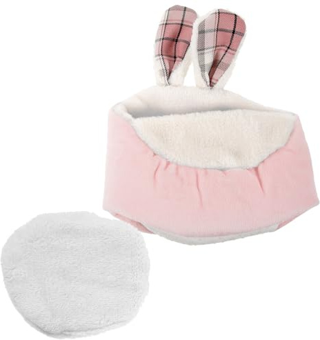 Levemolo Kleintierbett aus Flanell und Kunststoffstoff Warmes Nest für Hamster und Kleine Haustiere Waschbar Niedliche Form für Kalte Wintertage