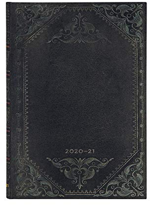 Paperblanks 18-Monatskalender 2020-2021 Midnight Rebel Schlicht | Horizontal | Midi (130 × 180 mm)