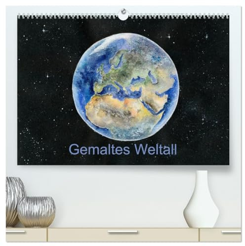 Gemaltes Weltall (hochwertiger Premium Wandkalender 2026 DIN A2 quer), Kunstdruck in Hochglanz: Handgemalte Bilder vom Weltall (CALVENDO Kunst)