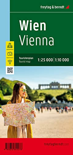 Wien, Stadtplan, 1:8.500 - 1:25.000, Touristenplan (freytag & berndt Stadtpläne)