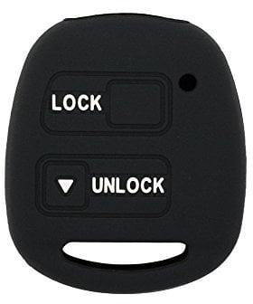 BROVACS Silicone Cover Protector Case Holder Skin Jacket Compatible with TOYOTA Camry Corolla RAV4 Prado LEXUS 2 Button Remote Key Fob CV2421 Black