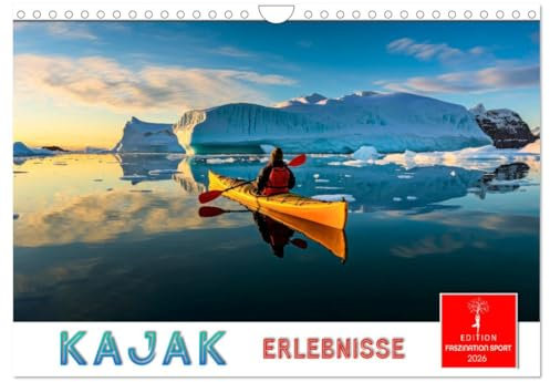 Kajak Erlebnisse (Wandkalender 2026 DIN A4 quer), CALVENDO Monatskalender: Ein Mix aus friedlichen Routen und wilden Fahrten. (CALVENDO Sport)
