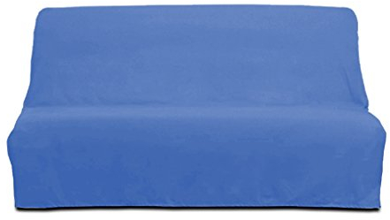 Soleil d'ocre Panama Abdeckung Clic-Clac in Baumwolle Panama Baumwolle Blau 190 x 204 cm