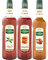 Assortiment Café Latté et Machiatto de sirops Mathieu Teisseire : Vanille, Caramel Noisette, 3 bouteilles 70cl