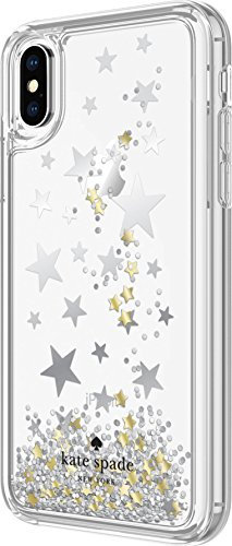 Kate Spade New York Liquid Glitter Case for iPhone X - Stars Silver/Gold Foil