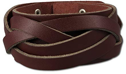SilberDream Leder Armband Bordeaux Crossover Damen Herren Bordeaux rot D2LAC660R EIN schönes Geschenk zu Weihnachten, Geburtstag, Valentinstag für die Frau, für den Mann
