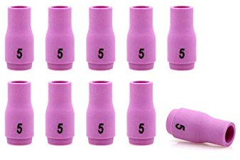 10 x Keramische Gasdüse Gr.5 - 13N09 WIG/TIG 9,20,25 für Spannhülsegehäuse