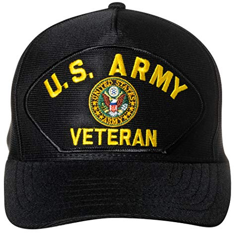 United States Army Retired Emblem Patch Hat Black Baseball Cap