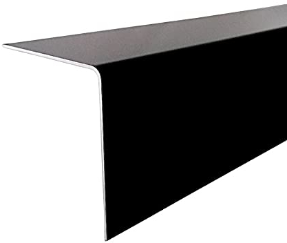 profile-metall.de Aluminium Dachblech Schwarz RAL 9005 2 Meter Kantenschutz (3 x 3 cm)