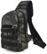 HUNTVP Taktisch Brusttasche Military Schultertasche Tactical Chest Sling Pack MOLLE Armee Crossbody Bag Militärisch Umhängetasche Mini Single Strap Rucksack für Reisen Wandern Camping,Typ-4 Camo