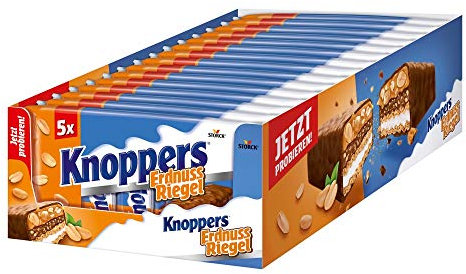 Knoppers ErdnussRiegel (15 x 200g) / Erdnussriegel mit Karamell in Milchschokolade