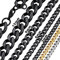 Bandmax Damen kurze Kette klassische Panzerkette Choker 6mm/36+5cm schwarz 1:1 Gliederkette Halskette Hip Hop Panzer Kette schlichter Modeschmuck Accessoire für Mädchen Frauen