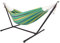 Spetebo Outdoor Doppel Hängematte mit Gestell - 285x120x110 cm - Stabhängemate für 2 Personen - bis 150 Kg belastbar (Jungle Stripe)