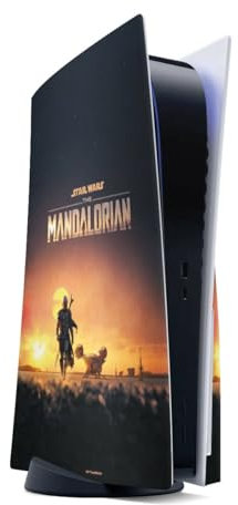 DeinDesign Autocollant Compatible avec Sony Playstation 5 Disc Edition Sticker Film Autocollant Motif de série Star Wars The Mandalorian