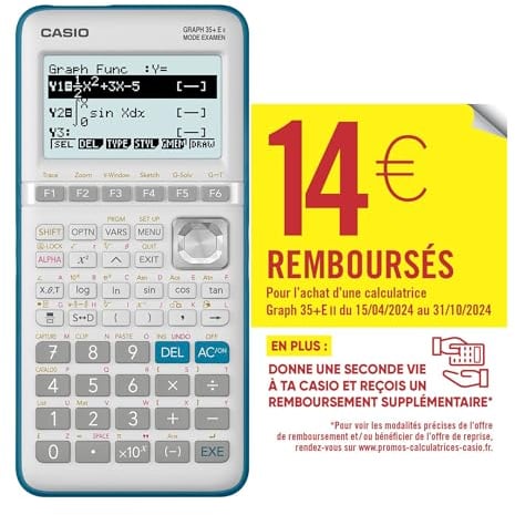 Casio GRAPH35+EII Calculatrice Graphique