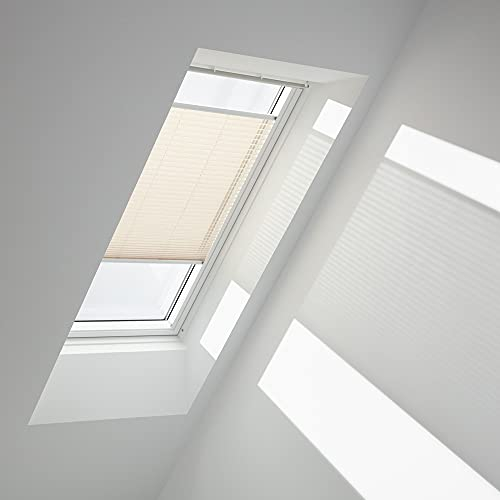 VELUX Original Plissee (FHL), Weisse Seitenschienen, MK08, Champagner/FHL MK08 1283SWL