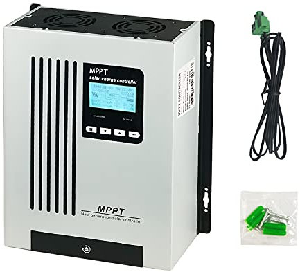 SOLAFANS 48V 80A MPPT Solarladeregler 12V 24V Gleichstrom 150 V, PV 4400W Unterstützt Blei-Säure Versiegelt, Gel, AGM, Lithium-Akku mit LCD-Display Ladestatus