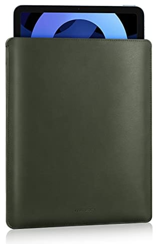 MoKo Tablet Hülle Kompatibel mit iPad air 5 10,9 2022/iPad Pro 11 2021/2020/2018/iPad 9./8./7./Gen 10.2/iPad Air 4 10.9/iPad Air 3 10.5, PU Leder Schutztasche Hülle für 9-11 Zoll Tablet, Nachtgrün
