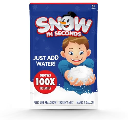 Snow in Seconds Kleiner Instant-Schnee-Kunstschnee – Bekannt aus Haifischbecken – Machen Sie Wolkenschleim