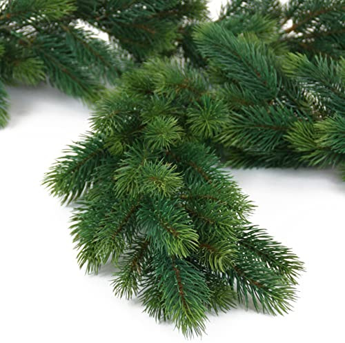 Floratexx Künstliche TANNENGIRLANDE ca 170 cm. Schöne, buschige Girlande mit ca 200 Tannen- Trieben.