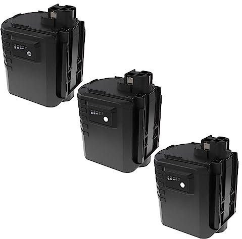 EXTENSILO 3X Batterie Compatible avec Würth ABH 20-SLE, ABH 20 Outil électrique (3300 mAh, NiMH, 24 V)