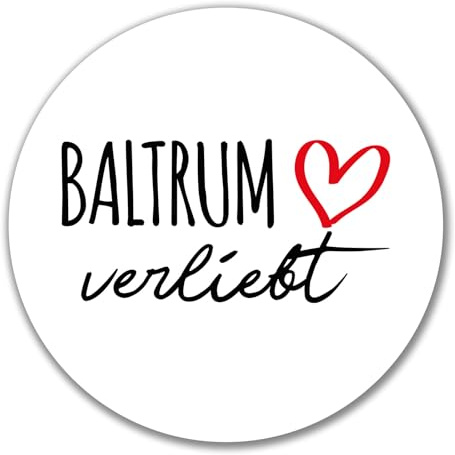 Huuraa Aufkleber Baltrum verliebt Geschenk