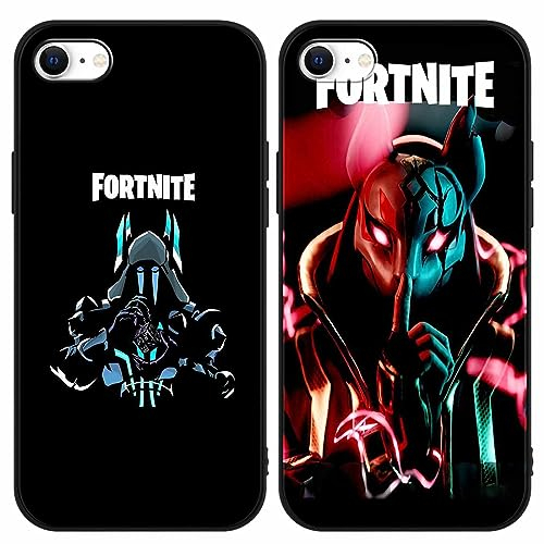 nurkorki [2 Pack Hülle für iPhone SE 2020/SE 2022/7/8 4,7 Zoll, Silikon Weich TPU Case Handyhülle für Hülle Motiv Schutzhülle für iPhone 8/7, 01