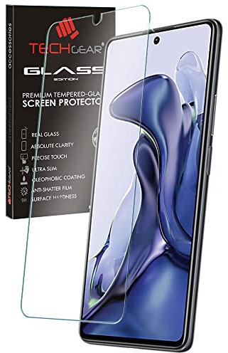 TECHGEAR Protection Écran en Verre Trempé Compatible avec Xiaomi Redmi Note 11 Pro 5G, Protecteur d'Écran en Verre Trempé [2.5D Bord Arrondi] [Dureté 9H] [Clair Crystal] [Anti Rayures] [Sans Bulles]