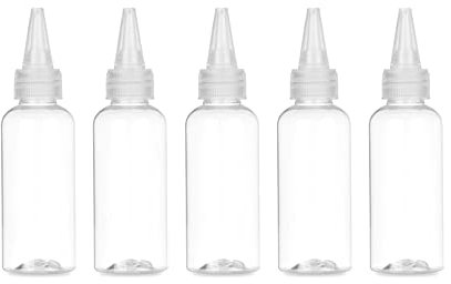ezqnirk 5pcs Bouteille De Compte-Gouttes Vide Bouteille En Plastique Avec Capuchon À L'épreuve De L'enfant Pour Récipient À Encre De Colle Liquide,60ml