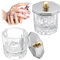 2 Piezas Vaso de Cristal para Uñas,Copa de Cristal de Uñas,Dappen Dish Nails, Plato de Cristal para Uñas,Plato de Líquido de Acrílico con Tapa,Taza Uñas Vidrio