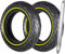G.V.SHOP® 10X2.5 Zoll 45MM Vollgummirad für Elektroroller Scooter Scooter, Vollgummi, Kompatibel mit NINEBOT G30 Max, Xiaomi PRO 4, Anti-Rutsch, Vollgummireifen, 60/70-6.5 (Fluo 2pcs+hebel)