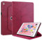 Succtopy Hülle für iPad 9/8/7 (10,2, Modell 2021/2020/2019, 9./8./7. Generation) PU Leder 360° Drehbar Multi-Winkel Lederhülle mit Standfunktion und Stifthalter Schutzhülle iPad 10,2 Zoll - Rot