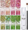 Body Glitter Cosmetic Glitter, Powder Strips Chunky Glitter, Face Glitter Festival with Glue for Body, Cheeks, Hair, Festival, Stage, Halloween, Party - Includes Gel Glue and Brush(8 Colors Cute)
