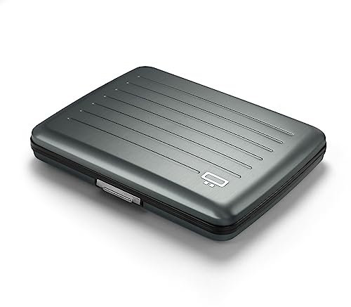 Portefeuille en Aluminium, Grande capacité avec Fermoir en métal, Protection RFID Contre la fraude et la démagnétisation, modèle Smart Case Oslo Large