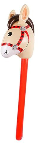 37 Zoll aufblasbare Stick Kinder aufblasbare Cowboy Cowgirl Kopf Stick Pony Stick Ballon Chsirtmas Geburtstag Thema Parteien Home Decoration (Wie Gezeigt)