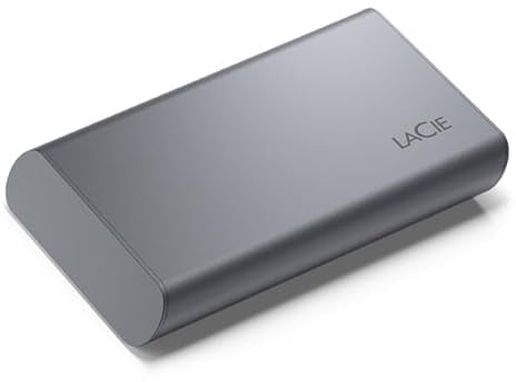 LaCie Mobile 2TB Secure USB-C Mobile Externe Solid State Gris