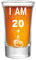 Hlukana 21st Birthday Shot Glass, 21 + Middle Finger Funny Birthday Gifts For Him Or Her, Birthday Decorations Gifts For Men, Women, daughter, Sister, Friend - Twenty One Birthday Shot Glass (1.5 oz)