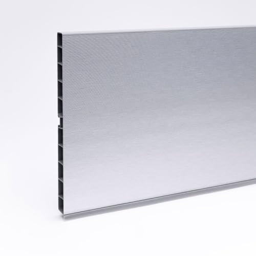 Zoccolo per Cucina in PVC Rivestito in Alluminio Varie Altezze e Lunghezze (cm 12 x 200)